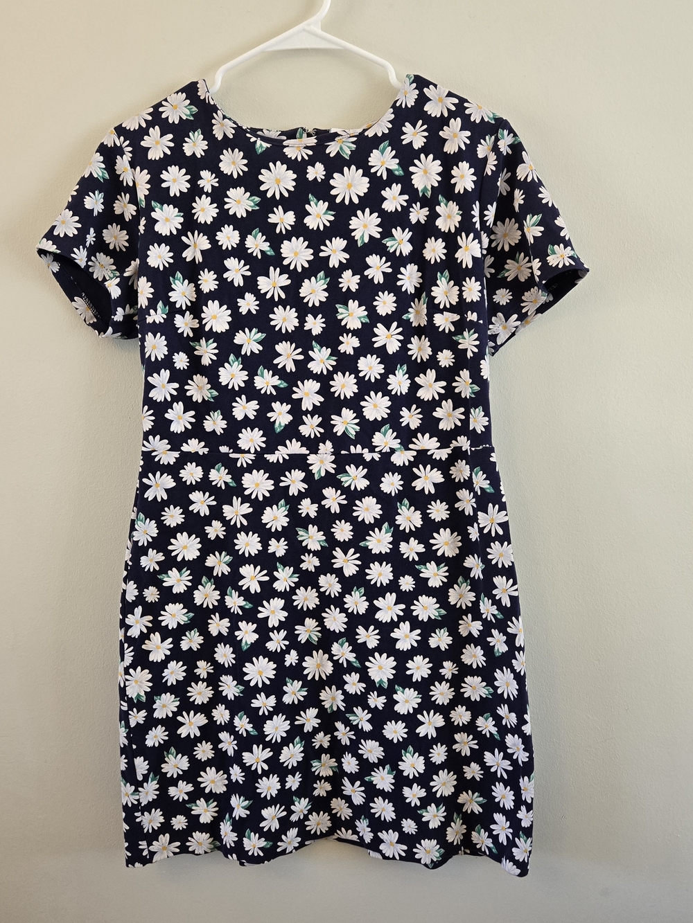 Old Navy Navy Floral Daisy Ponte Knit Dress
